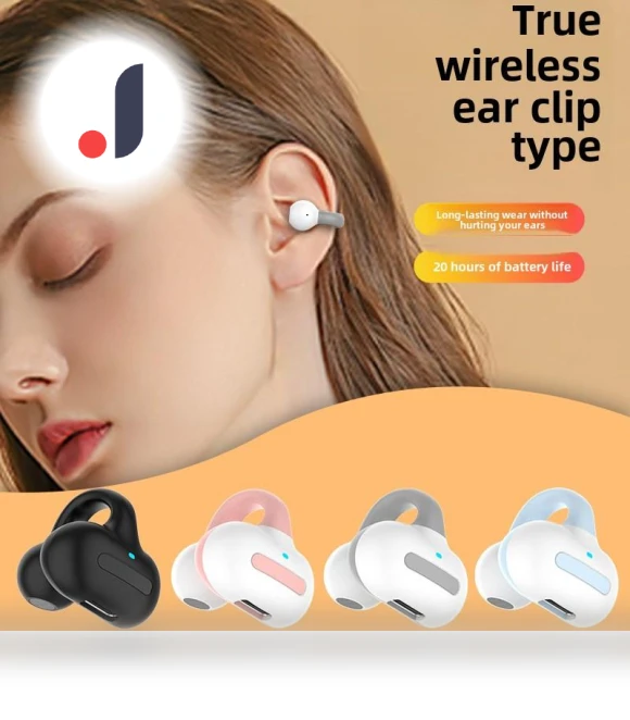 Bluetooth Headphones with Ear Clip — Headsets, QUEED