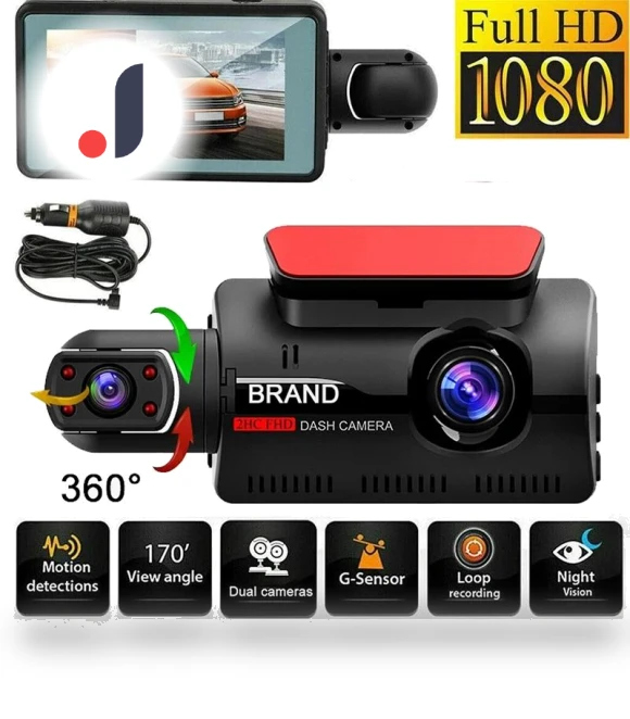 Dual Lens Car Dash Cam — Dashboard Cameras, Auto Accessories Home