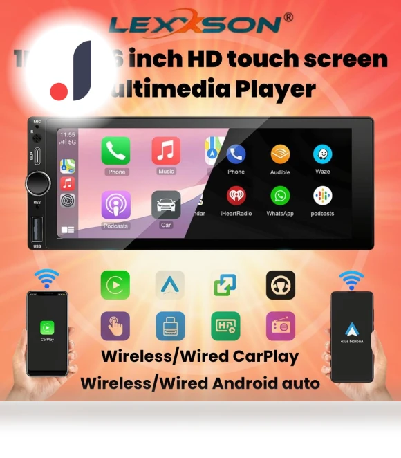 HD Touchscreen Multimedia MP5 Player Car Radio — Stereo Receivers, Auto Accessories Home