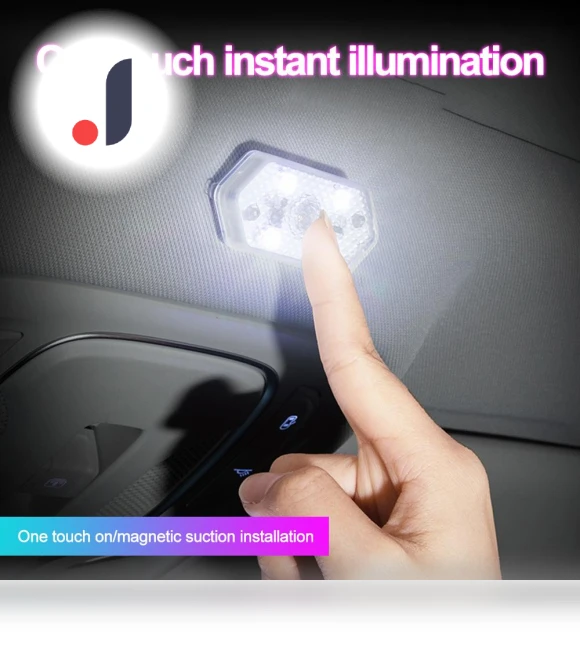 LED Car Mini Touch Light with USB Charging — Light Kit, Auto Launcher