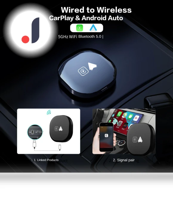 Mini 2IN1 Adapter for Wired CarPlay & Android Auto — Phone Accessories, Auto Launcher