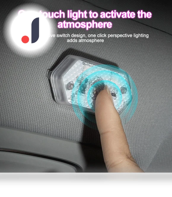 Multicolor Car Lights Mini USB Charging Wireless LED Touch Sensor Light — Light Kit, Cars Auto Home