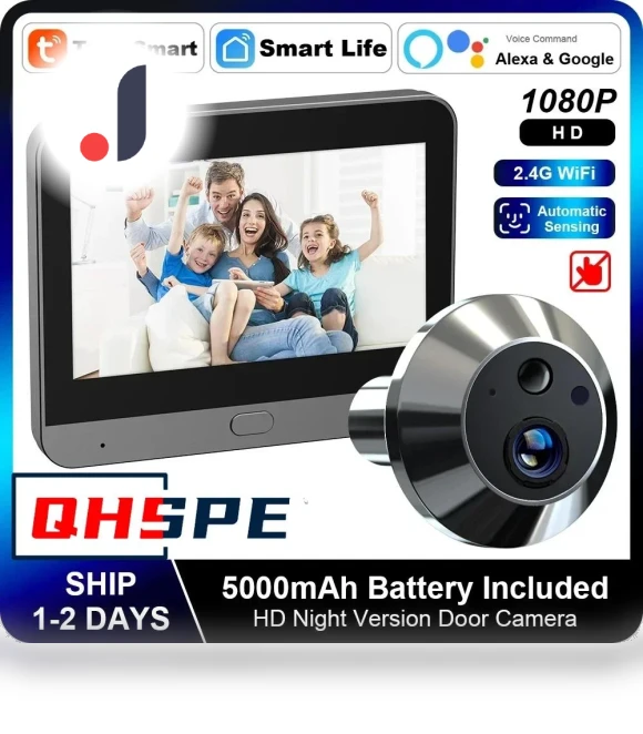 Smart 1080P WiFi Door Camera — Smart Home Security, JOHO - CarGear