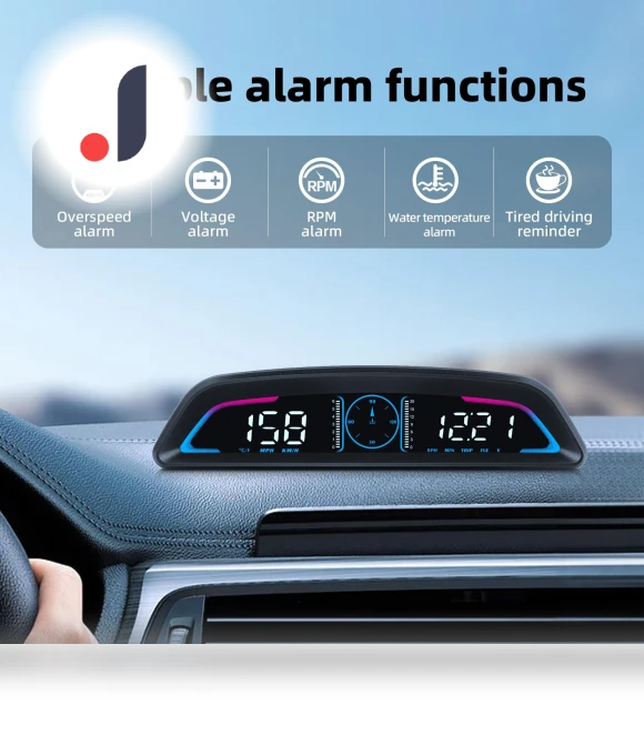 Smart Car HUD Digital Speedometer — Clock, Auto Accessories Home