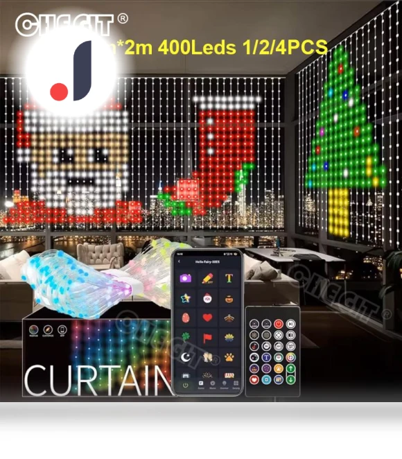 Smart LED Curtain Lights — String Lights, Auto Accessories Home