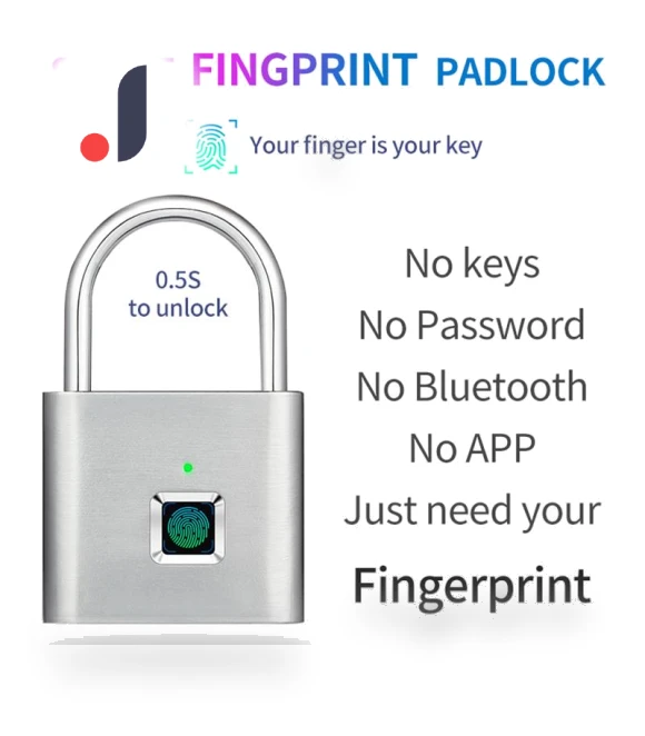 Smart Lock with Fingerprint Identification — Luggage Locks, Auto Launcher