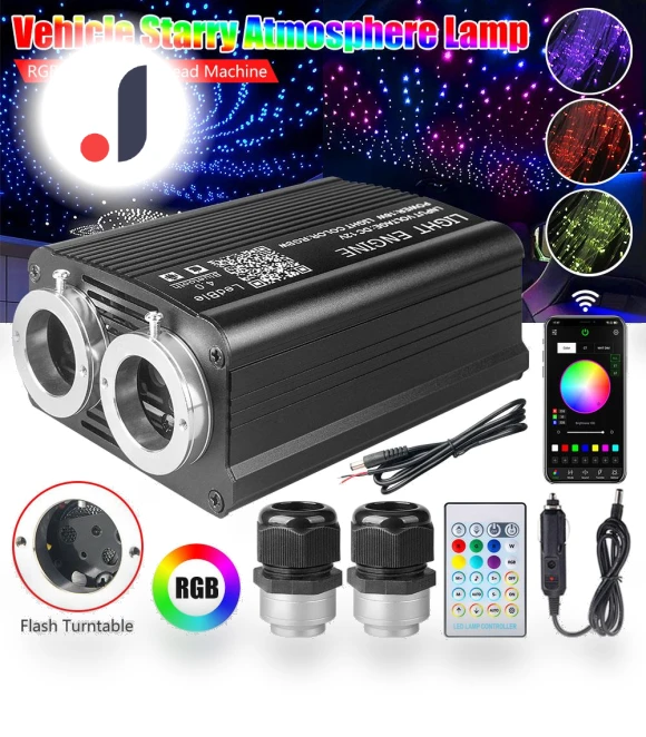 Starry Sky Fiber Optical Smart APP Controller Car Ceiling Light — Light Kit, Auto Accessories Home