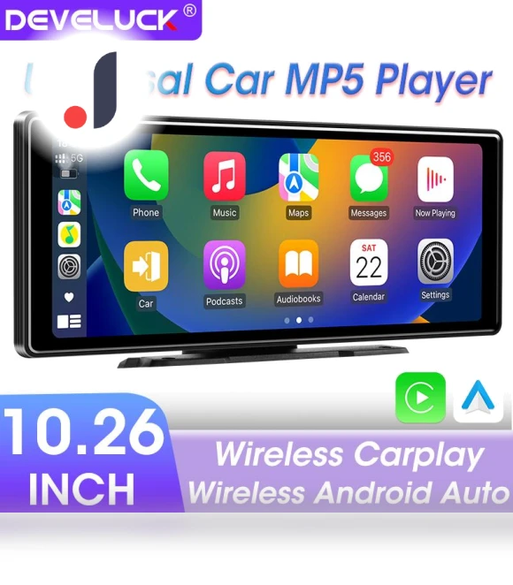 Universal 10.26-inch Wireless Carplay Android Auto MP5 Multimedia Video Player — Stereo Receivers, Auto Accessories Home