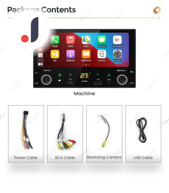 Universal 6.86-inch HD Touchscreen CarPlay Auto 2 Din Multimedia Video Player — Navigation & GPS Accessories, Auto Launcher