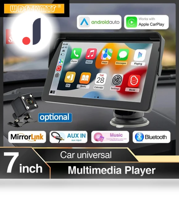 Universal 7-inch Wireless CarPlay Android Auto Car Radio Multimedia Video Player — Stereo Receivers, Auto Accessories Home