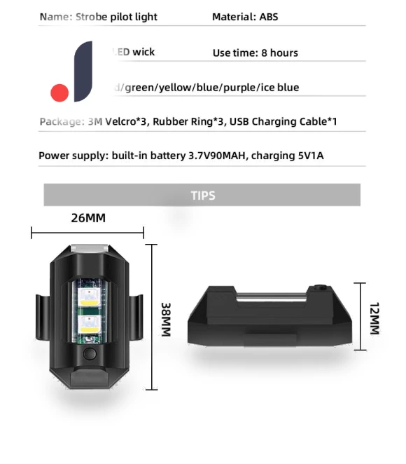 Universal LED Motorcycle Warning Lights — Vehicle Safety Signals, Cars Auto Home