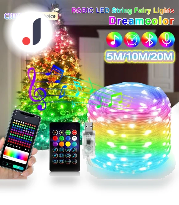 Waterproof Outdoor Smart LED String Lights — Garden Illumination, Auto Accessories Home