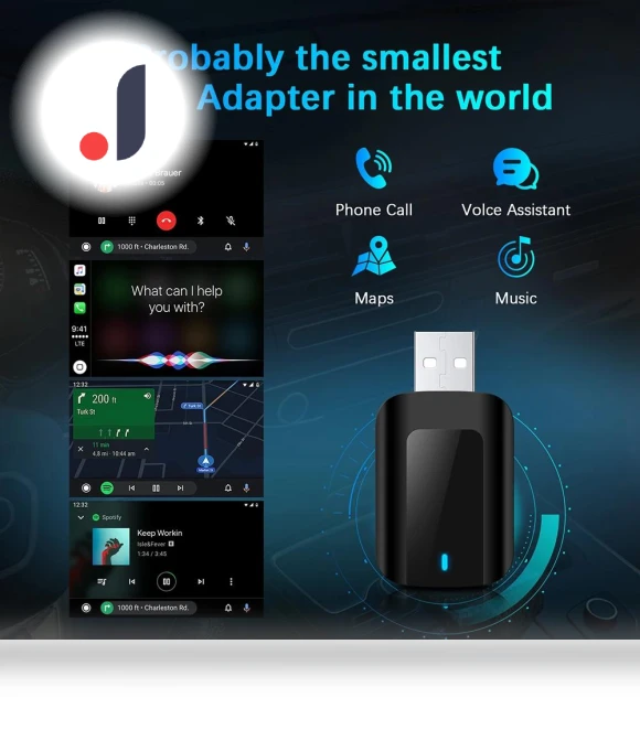 Wireless CarPlay 2-in-1 Android Auto Adapter — Phone Accessories, Auto Launcher