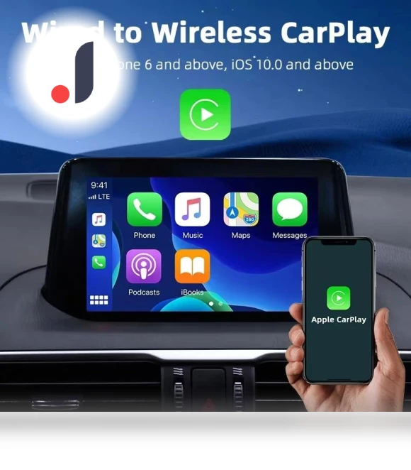 Wireless CarPlay Mini AI Box — Stereo Receivers, Auto Launcher