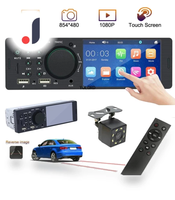4.1” Touch Screen Car Radio Receiver — Stereo Receivers, Simplistic Living Home
