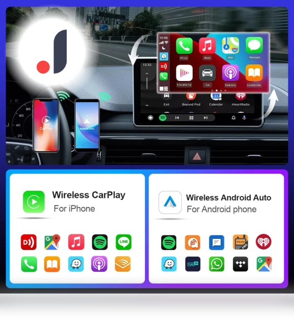 AI Box BT WiFi Wireless Carplay Android Auto Adapter — Phone Accessories, Dream Garage