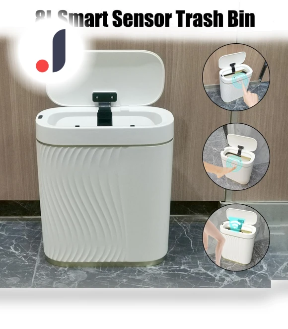 Automatic Opening Lid Toilet Trash Can — Kitchen Cans, JOHO - CarGear