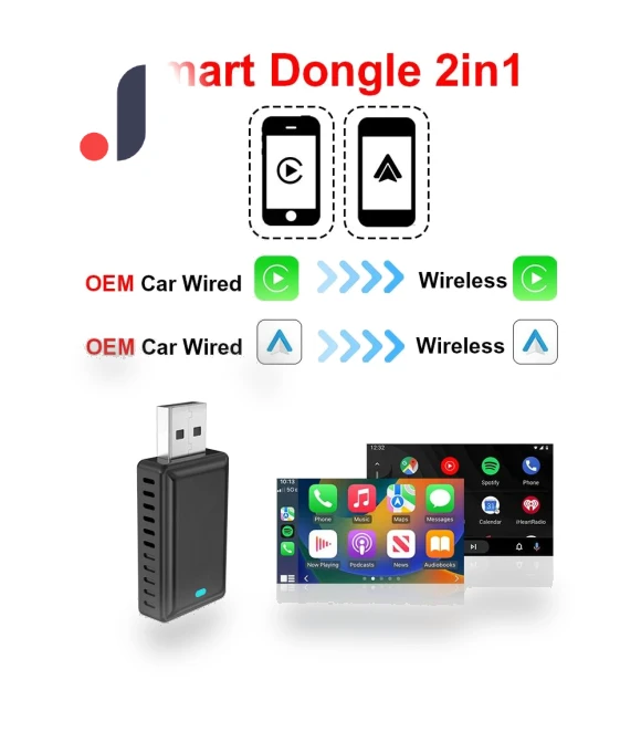 Carplay Android Auto 2-in-1 AI Box Adapter — Stereo Receivers, Dream Garage