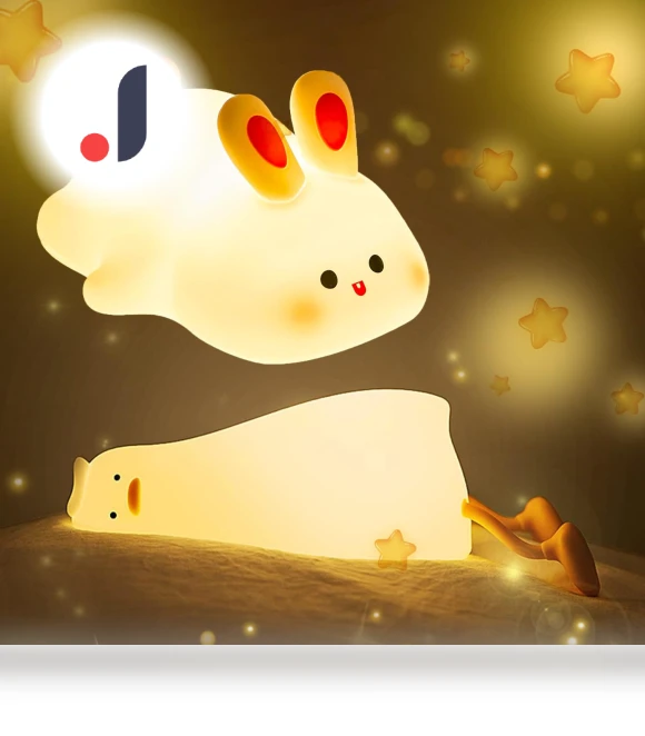 Cute Rabbit Night Light with Touch Control — Night Lights, KAYOMART Electric
