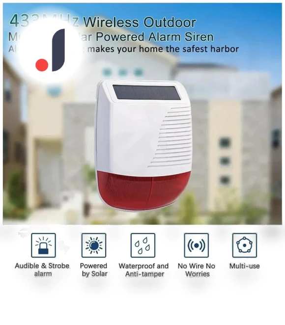 High Decibel Outdoor Solar Wireless Siren Speaker — Safety Alarms & Signals, HIMO Group