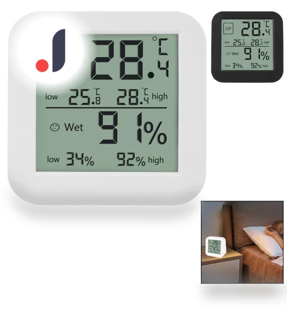 LCD Digital Dual-Screen Touchscreen Hygrothermograph — Hygrometers, DC-HOME-3