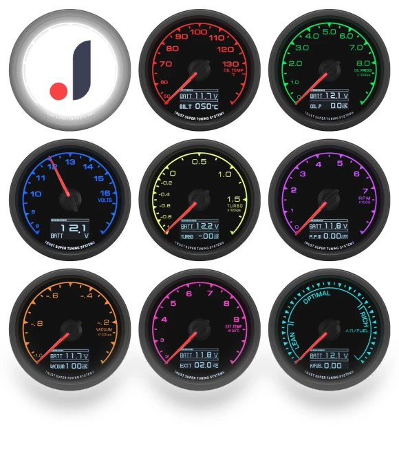 LCD Racing Car Gauge Set — Boost, Dream Garage