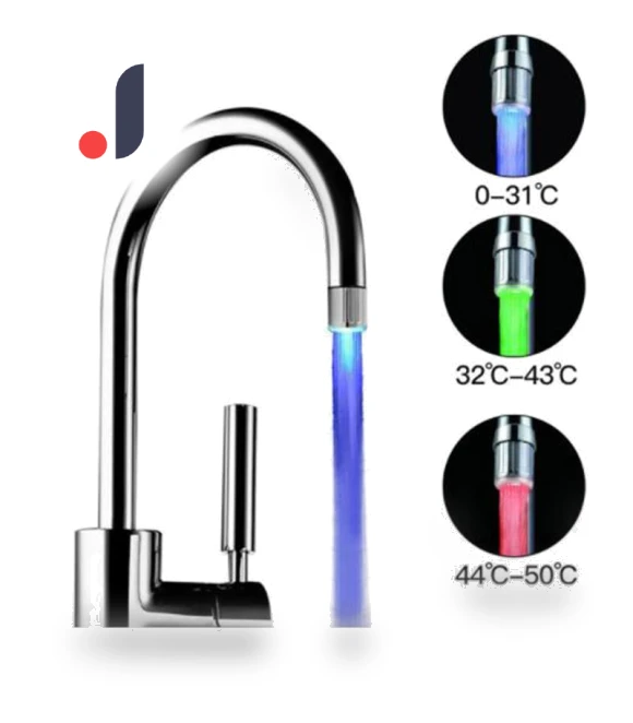 LED Shower Faucet Attachment — Fixed, XHJ12
