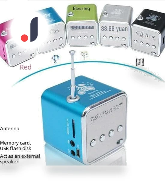 Mini Bluetooth Speaker with Display — Portable Audio, AI Supermarket