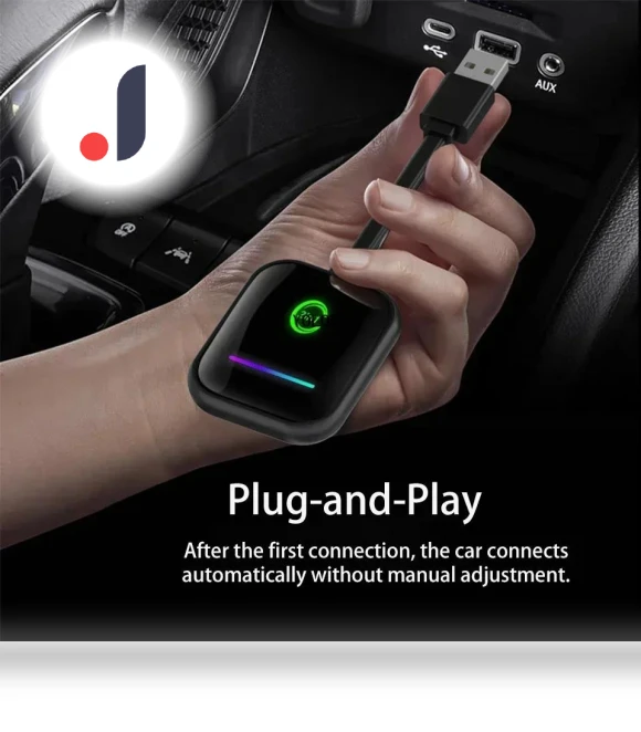 Mini Wireless Android Auto CarPlay Adapter — Phone Accessories, Simplistic Living Home