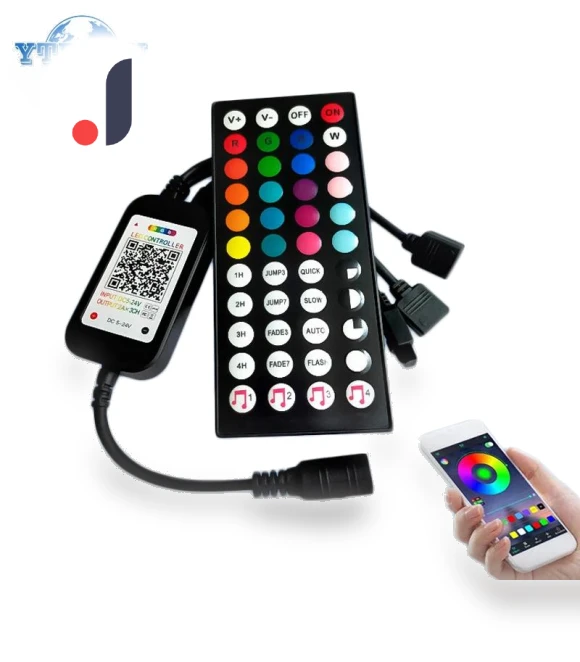 RGB LED 44-Key Controller with Bluetooth Smart Control — Remote Controls, Super Star Mall