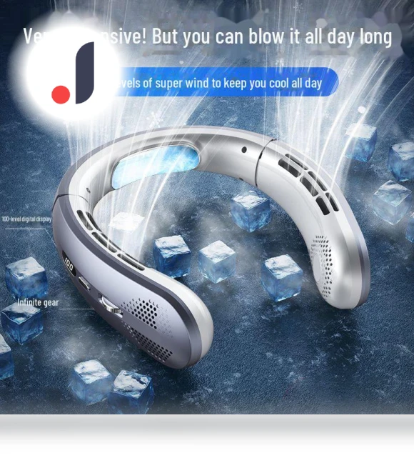 Silent USB Neck Fan with Rechargeable Battery — Portable Cooling Solutions, Perfect choice for your home