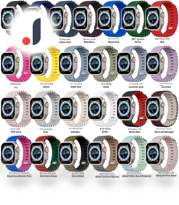 Silicone Strap for Apple Watch Ultra Marine — Bands, AI Supermarket