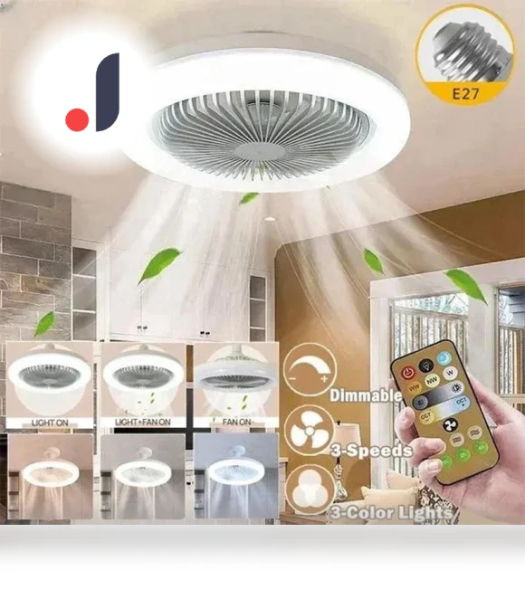 Smart Ceiling Fan 3-in-1 with Remote Control — Ceiling Fans, JOHO - CarGear