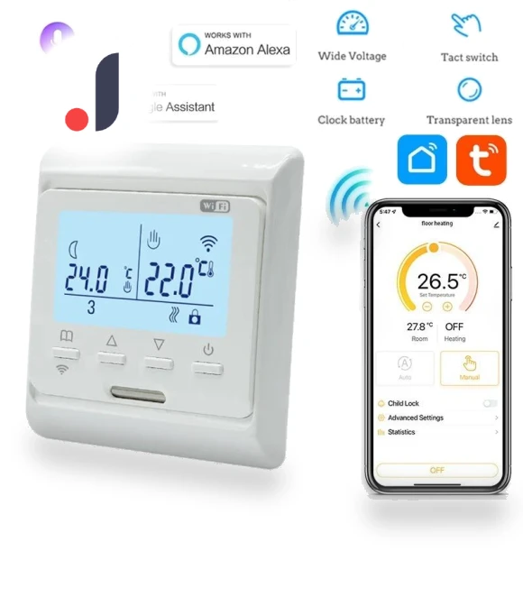 WiFi Programmable Thermostat for Electric Floor Heating — Smart Climate Control, Build My Home