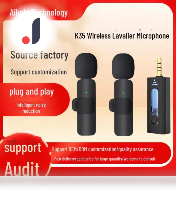 Wireless 3.5mm Collar Microphone with Intelligent Noise Cancellation — Microphones, Smarter than future