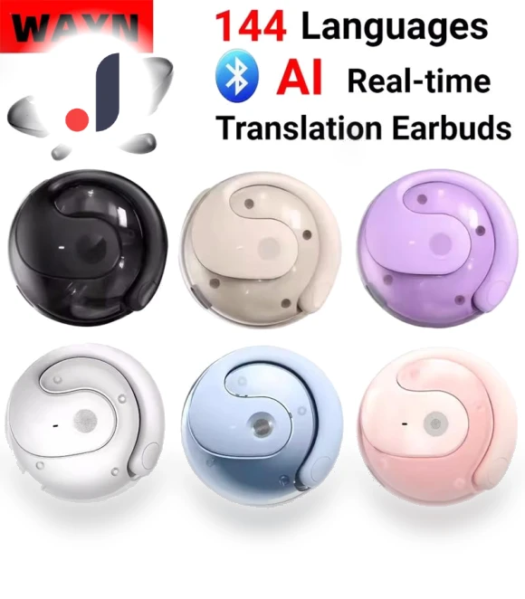 Wireless BT AI Earbuds with Real-Time Translation — Language Translators, WAYN Phone Cases