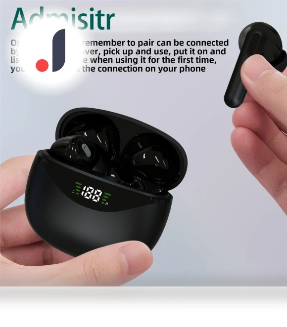 Wireless TWS Headset with Touch Digital Display — Headsets, Admisitr