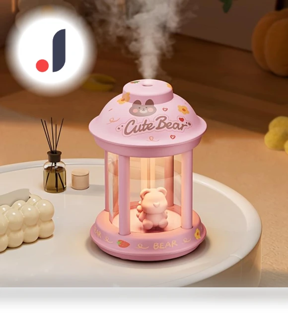 Cute Bear Humidifier with Warm Rainbow Lighting — Air Moisturizers, Living style