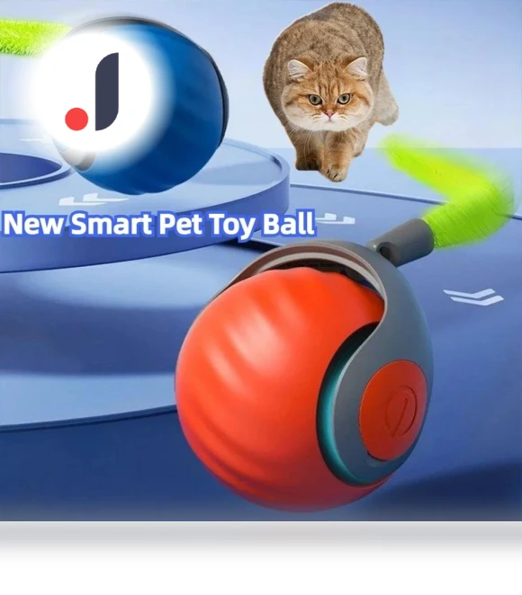 Interactive Automatic Rolling Ball with Artificial Tail — Cat Playthings, VanSmaGo