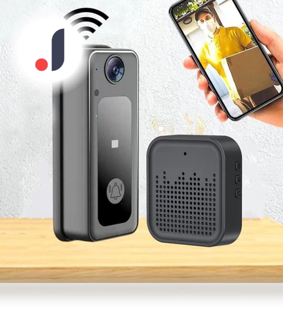Mini Wireless Doorbell with Two-Way Audio — Smart Home Security, Chic Home