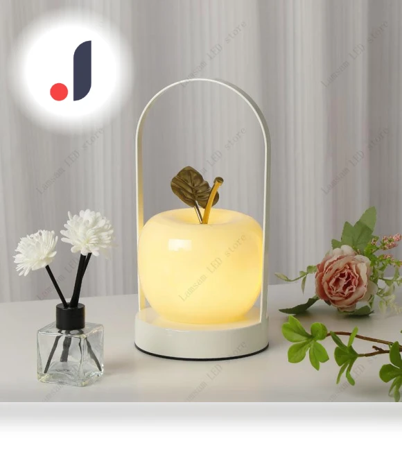 Rechargeable LED Desk Lamp in Apple Shape — Creative Lighting Solutions, Chic Home