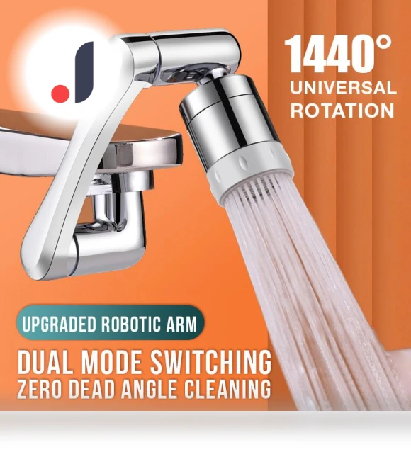 Universal Rotating Robotic Arm Extension for Faucet — Extension Tubes, DC-Home-2