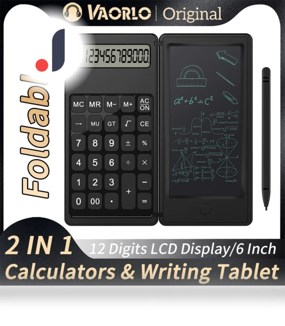2-in-1 Smart Calculator and 6-inch Writing Tablet — Calculators, VAORLO