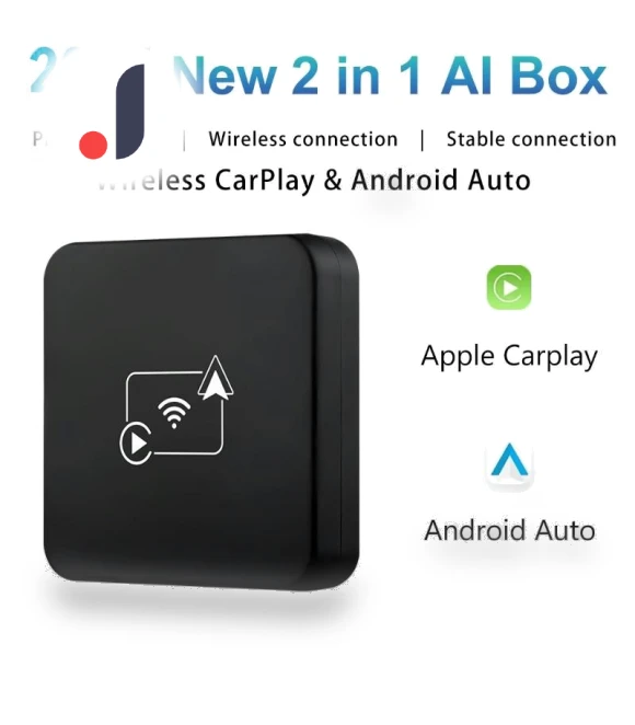 2-in-1 Wireless Carplay+Android Auto Car Adapter — Navigation & GPS Accessories, YJMP Auto Parts