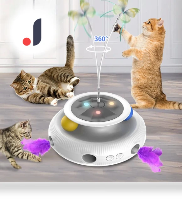 3-in-1 Electric Cat Toys Self Hi Cat Teaser — Cat Playthings, Smart Pet Supplies
