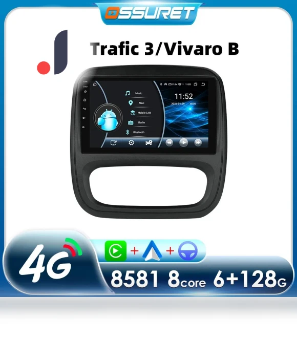 4G AI Voice Android Auto Radio — Navigation & GPS Accessories, OSSURET