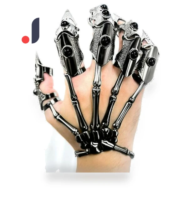 Adjustable Bionic Robot Hand with Mechanical Armor Rings — Wearable Accessories, SwiftNex