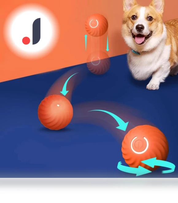 Automatic Moving Jumping Pet Toy Ball — Interactive Animal Companions, JINGYUE Pet