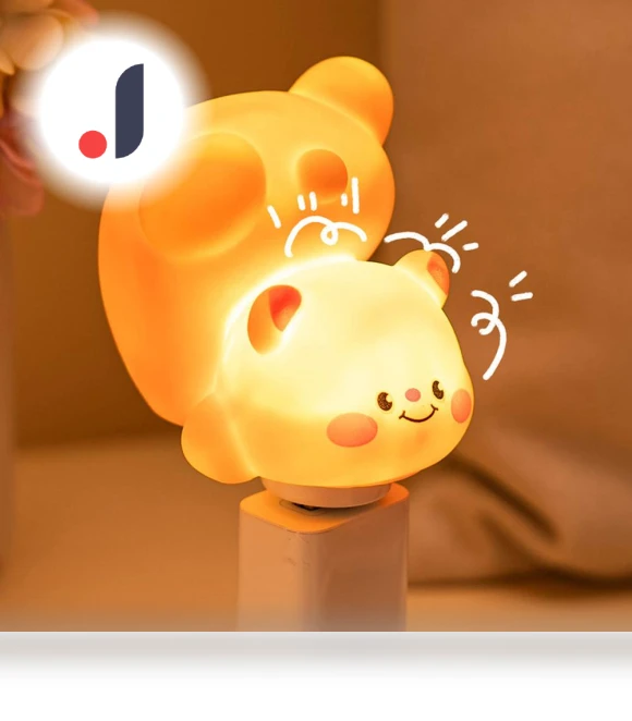 Cute Bear Capybara Panda LED Smart Voice Night Light — Night Lights, FEIJIEAST