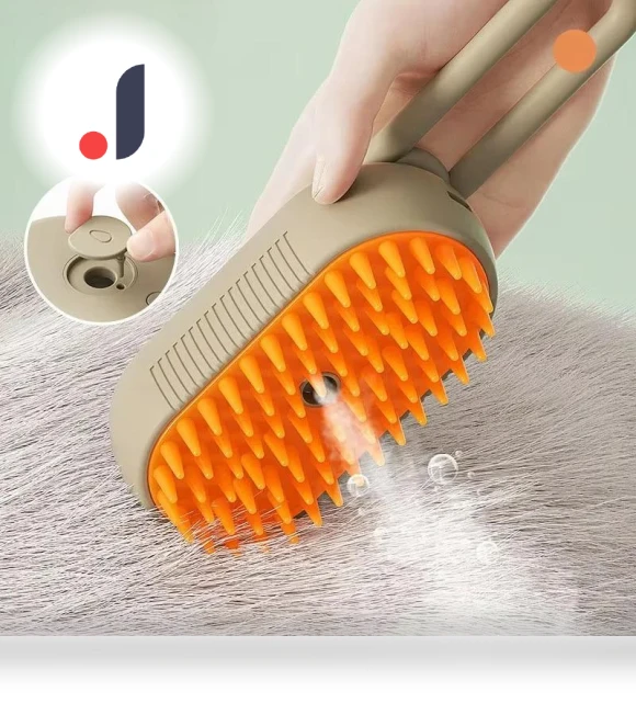 Electric Pet Grooming Brush with Steam — Brushes, Smart Pet Supplies